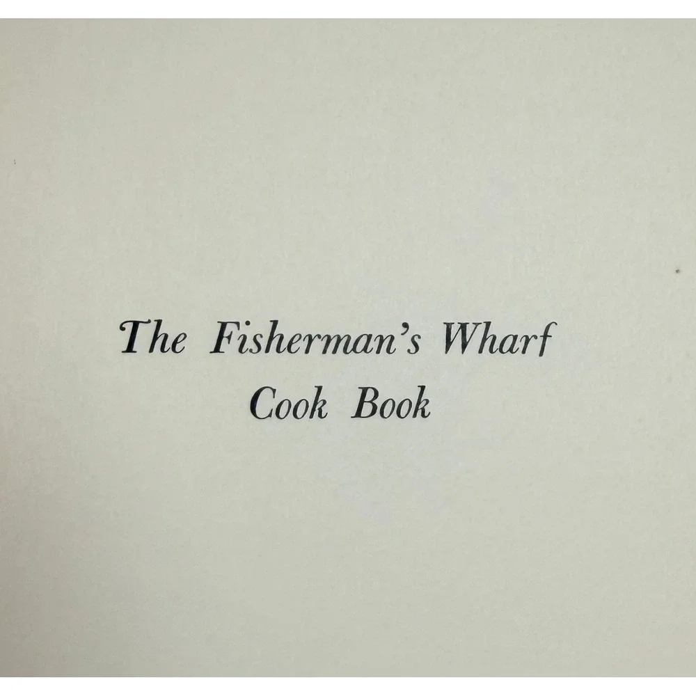 The Fisherman's Wharf Cook Book Morrison Wood Vintage 1960s Seafood Recipes Teal